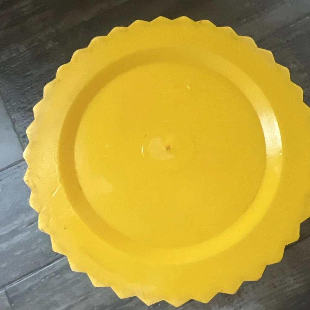 Vtg 1960s Fesco‎  Plastic Waste Paper Basket  #4836 Rare MCM Yellow